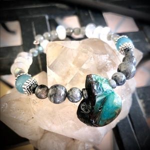 Bracelet Moonstone Labradorite Angelite Agate